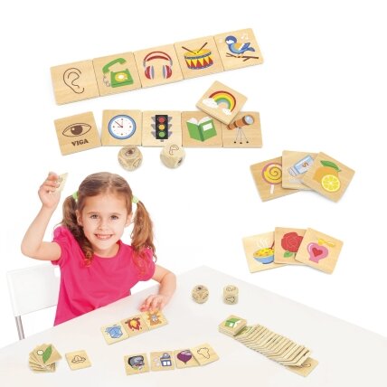 VIGA edukacinis žaidimas – mokomasis rūšiavimo dėlionė „Juslės“ 37 el. Montessori 4
