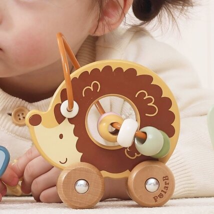VIGA karoliukų labirintas ant ratukų – Ežiukas 12M+ 3 VIGA karoliukų labirintas ant ratukų – Ežiukas 12M+ 3