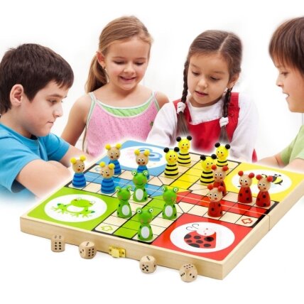 VIGA medinis stalo žaidimas Ludo (Kinų šaškės) VIGA medinis stalo žaidimas Ludo (Kinų šaškės)
