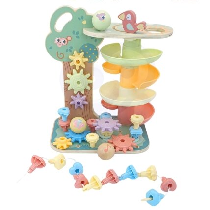 WOOPIE GREEN Veiklų medelis Kamuoliukų trasa Montessori 4in1 FSC 12 WOOPIE GREEN Veiklų medelis Kamuoliukų trasa Montessori 4in1 FSC 12