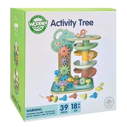 WOOPIE GREEN Veiklų medelis Kamuoliukų trasa Montessori 4in1 FSC 14 WOOPIE GREEN Veiklų medelis Kamuoliukų trasa Montessori 4in1 FSC 14