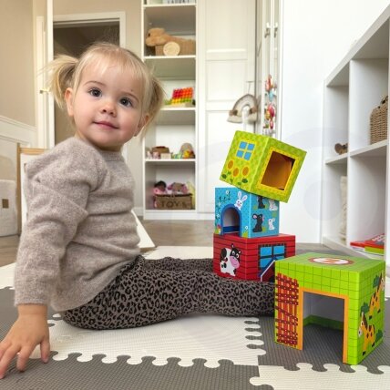 WOOPIE GREEN Edukacinė dėlionė Ūkis kubeliais dėžutėse + figūrėlės 10 el. 4 WOOPIE GREEN Edukacinė dėlionė Ūkis kubeliais dėžutėse + figūrėlės 10 el. 4