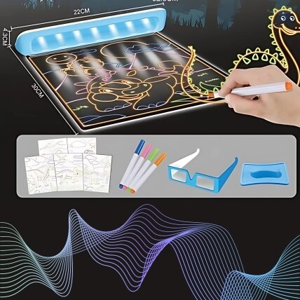 WOOPIE Magnetinė 3D piešimo lentelė su LED apšvietimu 6 WOOPIE Magnetinė 3D piešimo lentelė su LED apšvietimu 6