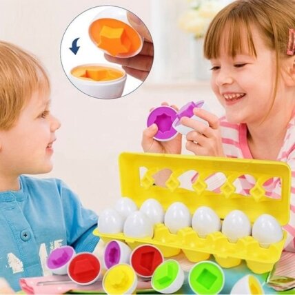 WOOPIE Montessori kiaušinių dėlionė – derinkite formas ir spalvas 8