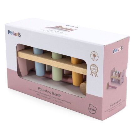 VIGA PolarB medinė kalimo lenta su plaktuku „Laputė“ Montessori 4
