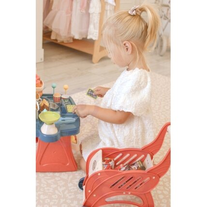 WOOPIE Parduotuvė Supermarketas Pirkinių vežimėlis Ledai Saldainiai + 40 vnt. 2
