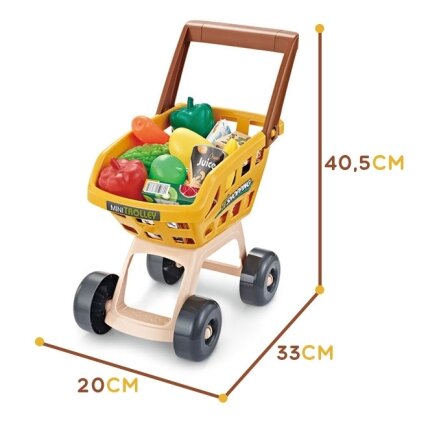 WOOPIE Parduotuvė–supermarketas su vežimėliu, svarstyklės, kasa, skeneris + 48 priedai 14