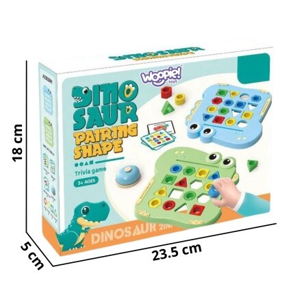 WOOPIE Montessori dėlionė Dinozauras Vikrumo žaidimas Suderink formas 11