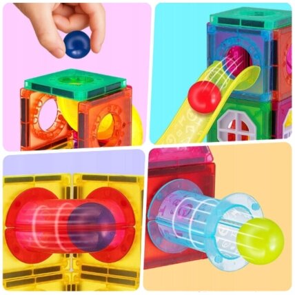 WOOPIE magnetiniai konstrukciniai 3D blokeliai edukacinis rinkinys rutuliukų trasa 42 el. 2 WOOPIE magnetiniai konstrukciniai 3D blokeliai edukacinis rinkinys rutuliukų trasa 42 el. 2