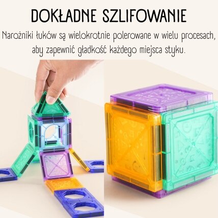 WOOPIE magnetinės konstrukcinės 3D kaladėlės edukacinis rinkinys Pilis Transporto priemonės 110 el. 1