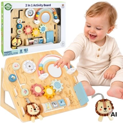 WOOPIE GREEN Manipuliacinė edukacinė sensorinė lentelė Namelis Montessori 2in1 8 el. WOOPIE GREEN Manipuliacinė edukacinė sensorinė lentelė Namelis Montessori 2in1 8 el.