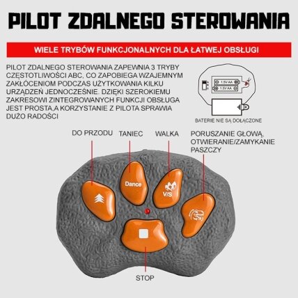 WOOPIE Nuotoliniu būdu valdomas RC robotas dinozauras T-Rex 9