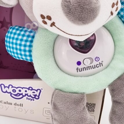 WOOPIE BABY Interaktyvus pliušinis žaislas–migdukas kūdikiams, šviesa, garsas, šuniukas 6