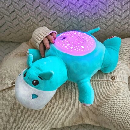WOOPIE BABY Minkštas žaislas su projektoriumi 2in1 Migdyklė Begemotas 1 WOOPIE BABY Minkštas žaislas su projektoriumi 2in1 Migdyklė Begemotas 1