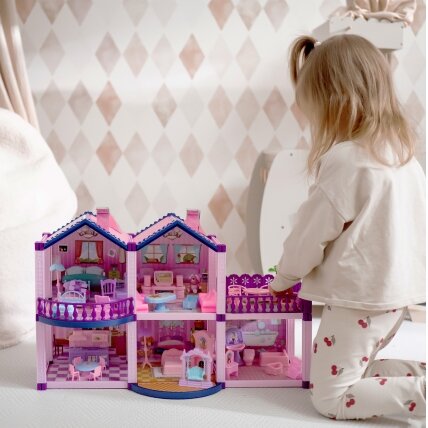 WOOPIE lėlių namelis poniams PONY FANTASY VILLA 120 el. 1