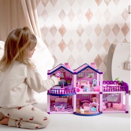 WOOPIE lėlių namelis poniams PONY FANTASY VILLA 120 el. 2
