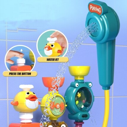 WOOPIE BABY maudymosi žaislas kranelis dušas perliejama fontanėlė ančiukas 5