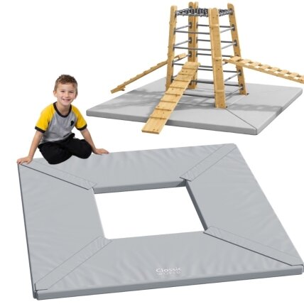 CLASSIC WORLD EDU gimnastikos čiužinys – trapezinis apsauginis kilimėlis po lauko bokštu