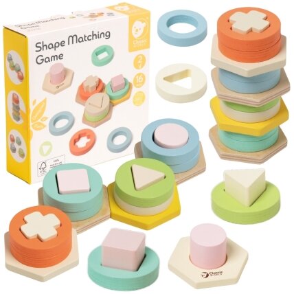 CLASSIC WORLD Montessori formų ir spalvų rūšiuoklis – bokšto dėlionė CLASSIC WORLD Montessori formų ir spalvų rūšiuoklis – bokšto dėlionė