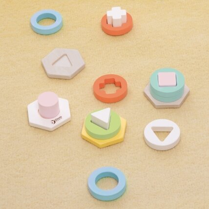 CLASSIC WORLD Montessori formų ir spalvų rūšiuoklis – bokšto dėlionė 1 CLASSIC WORLD Montessori formų ir spalvų rūšiuoklis – bokšto dėlionė 1