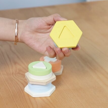 CLASSIC WORLD Montessori formų ir spalvų rūšiuoklis – bokšto dėlionė 3 CLASSIC WORLD Montessori formų ir spalvų rūšiuoklis – bokšto dėlionė 3