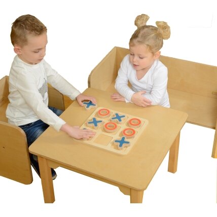 MASTERKIDZ Kryžiukai ir nuliukai medinis žaidimas vaikams, loginė galvosūkis 3