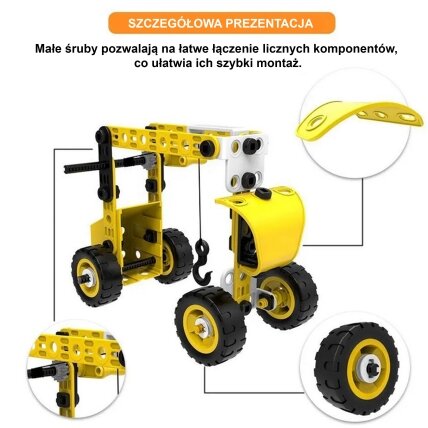 WOOPIE transporto priemonių 8in1 konstrukcinis rinkinys STEAM kaladėlės 12 WOOPIE transporto priemonių 8in1 konstrukcinis rinkinys STEAM kaladėlės 12