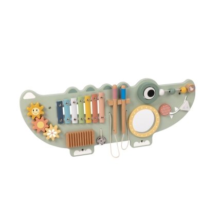 TOOKY TOY Medinė manipuliacinė lenta Krokodilas 3 el. 7