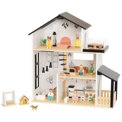 TOOKY TOY Medinė lėlių rezidencija 25 elementai 4 TOOKY TOY Medinė lėlių rezidencija 25 elementai 4