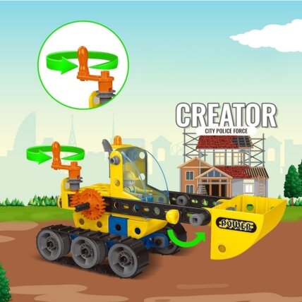 WOOPIE konstrukcinės kaladėlės Sukurk statybines transporto priemones 8 modeliai STEAM 10 WOOPIE konstrukcinės kaladėlės Sukurk statybines transporto priemones 8 modeliai STEAM 10