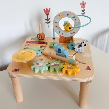 WOOPIE GREEN Medinis edukacinis veiklos staliukas Muzikinis sensorinis labirintas 5in1 9 WOOPIE GREEN Medinis edukacinis veiklos staliukas Muzikinis sensorinis labirintas 5in1 9
