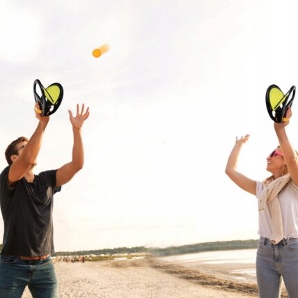 WOOPIE Catch Ball vikrumo žaidimas Mesk–Pagauk Raketė + 2 kamuoliukai 2