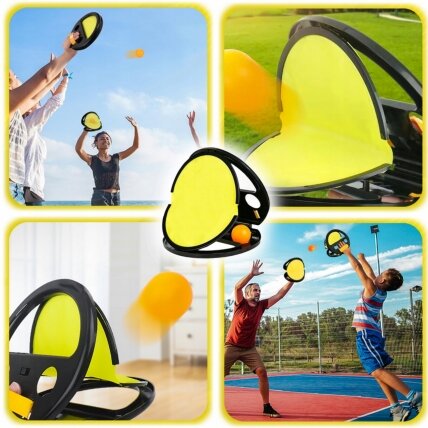 WOOPIE Catch Ball vikrumo žaidimas Mesk–Pagauk Raketė + 2 kamuoliukai 4