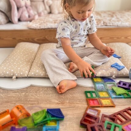 WOOPIE Magnetinės konstrukcinės 3D kaladėlės edukacinis rinkinys Pilis 100el. 4 WOOPIE Magnetinės konstrukcinės 3D kaladėlės edukacinis rinkinys Pilis 100el. 4