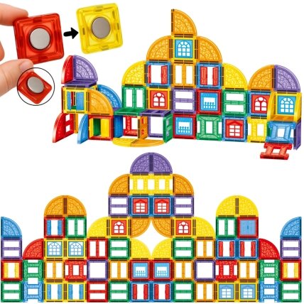 WOOPIE Magnetinės konstrukcinės 3D kaladėlės edukacinis rinkinys Pilis 100el. 5 WOOPIE Magnetinės konstrukcinės 3D kaladėlės edukacinis rinkinys Pilis 100el. 5