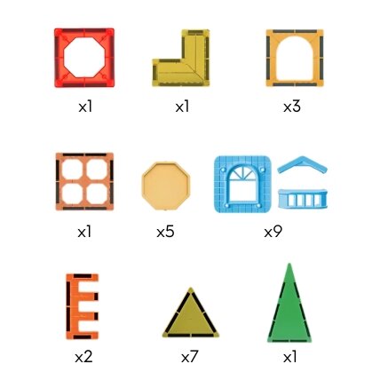 WOOPIE Magnetinės konstrukcinės kaladėlės 3D edukacinis rinkinys Pilis 30 vnt. 4 WOOPIE Magnetinės konstrukcinės kaladėlės 3D edukacinis rinkinys Pilis 30 vnt. 4