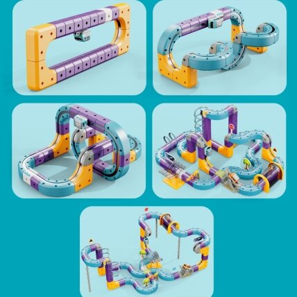 WOOPIE Magnetinis konstrukcinis rinkinys Geležinkelio trasa su traukos efektu 126 el. 5 WOOPIE Magnetinis konstrukcinis rinkinys Geležinkelio trasa su traukos efektu 126 el. 5