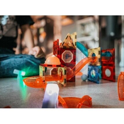 WOOPIE Magnetinės kaladėlės Šviečiantis kamuoliukų takelis 75 el. 4