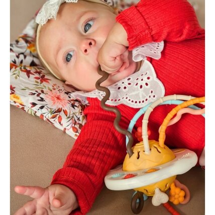WOOPIE BABY sensorinis Montessori žaislas kramtukas barškutis daugiafunkcis UFO 3