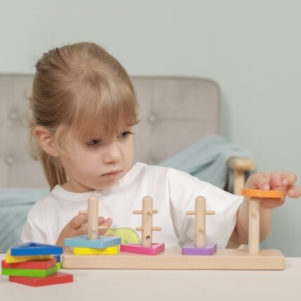 VIGA medinės kaladėlės su Montessori formų rūšiuokle 1