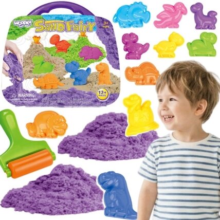WOOPIE Kinetinio smėlio rinkinys Dinozaurai 13 el. WOOPIE Kinetinio smėlio rinkinys Dinozaurai 13 el.