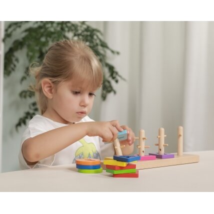 VIGA medinės kaladėlės su Montessori formų rūšiuokle 2