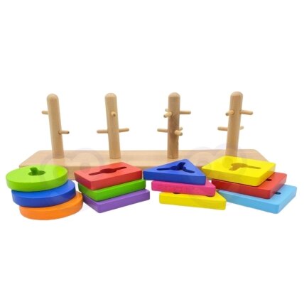 VIGA medinės kaladėlės su Montessori formų rūšiuokle 7