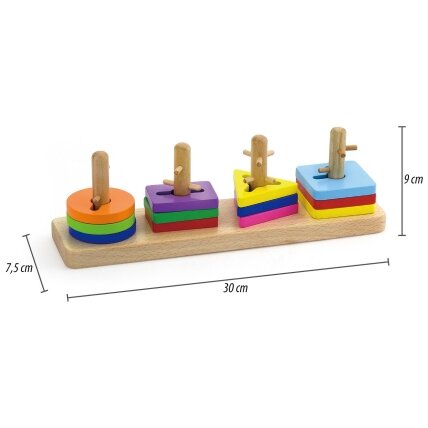 VIGA medinės kaladėlės su Montessori formų rūšiuokle 11 VIGA medinės kaladėlės su Montessori formų rūšiuokle 11