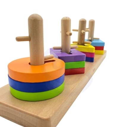 VIGA medinės kaladėlės su Montessori formų rūšiuokle 13 VIGA medinės kaladėlės su Montessori formų rūšiuokle 13