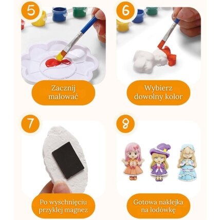 WOOPIE Kūrybinis rinkinys su dažais DIY Pagamink gipso liejinius figūrėles ir nudažyk - Lėlytės 5