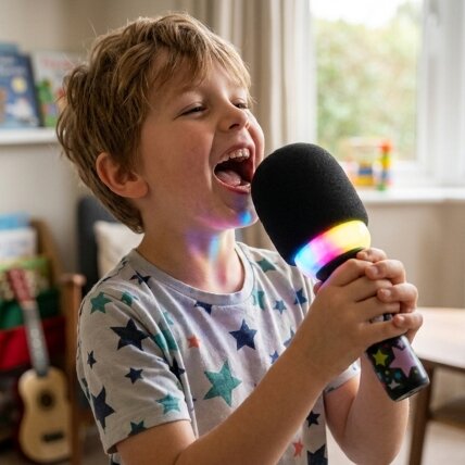 WOOPIE Belaidis karaoke mikrofonas su garsiakalbiu juodas BT 2 WOOPIE Belaidis karaoke mikrofonas su garsiakalbiu juodas BT 2