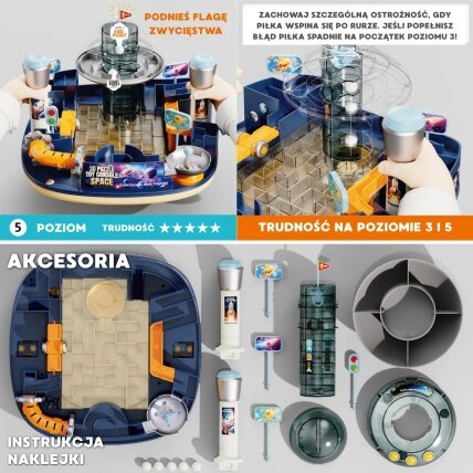 WOOPIE Kosminis 3D labirintas Vikrumo žaidimas Konsolė 2 WOOPIE Kosminis 3D labirintas Vikrumo žaidimas Konsolė 2