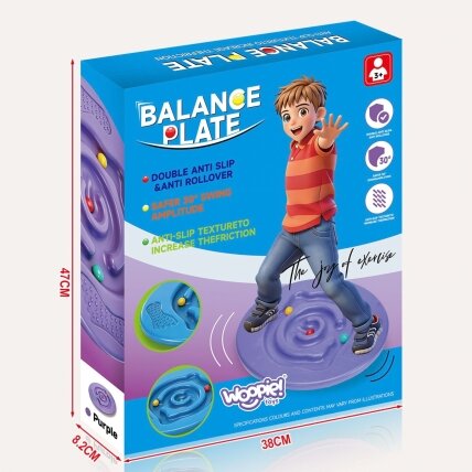 WOOPIE Apvali balansavimo lenta violetinė pusiausvyros diskas labirintas 4