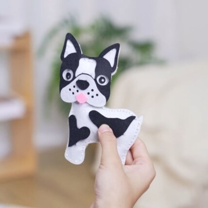 WOOPIE Vaikiškas siuvimo rinkinys ŠUNIUKAI DIY raktų pakabukas 1 WOOPIE Vaikiškas siuvimo rinkinys ŠUNIUKAI DIY raktų pakabukas 1